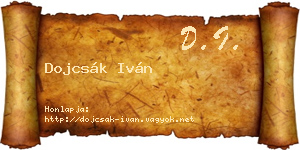 Dojcsák Iván névjegykártya