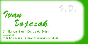 ivan dojcsak business card